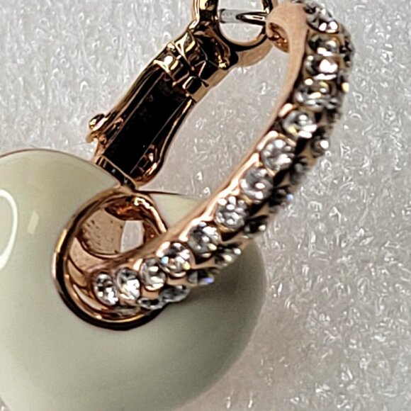 Small Heart Shaped Crystal Earrings - Picture 7 of 9